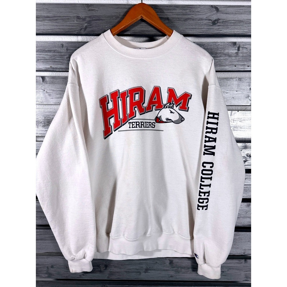 Champion Hiram College Terriers Sweatshirt Mens XL Crewneck shirt distressed